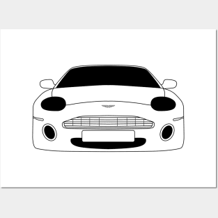 Aston Martin DB7 Outline Posters and Art